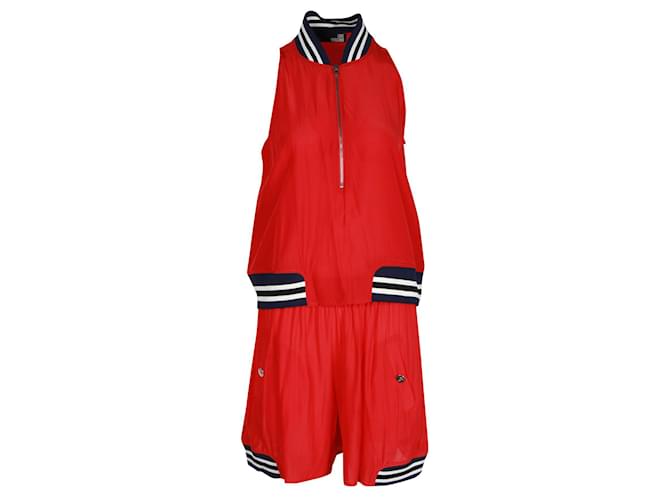Love Moschino Red with Navy Trim Top and Shorts Set Viscose Cellulose fibre  ref.1231355